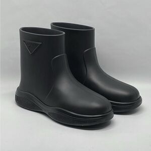 Prada Rubber Logo Pull-On Rain Booties size 36